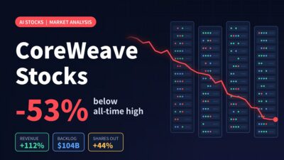 CoreWeave Stocks Sit 53% Below Their Peak Even as Revenue and Backlog Soar